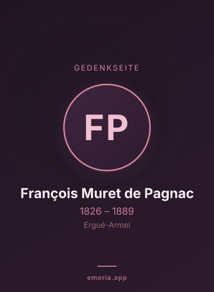 Gedenkportrait von François Muret de Pagnac