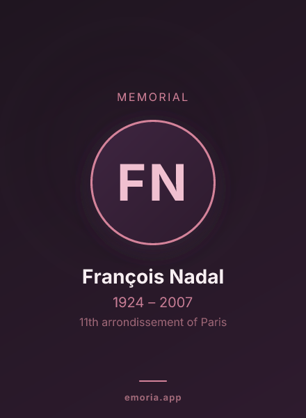 Memorial portrait of François Nadal