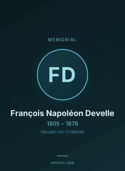 Memorial portrait of François Napoléon Develle