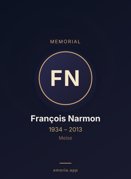 Memorial portrait of François Narmon