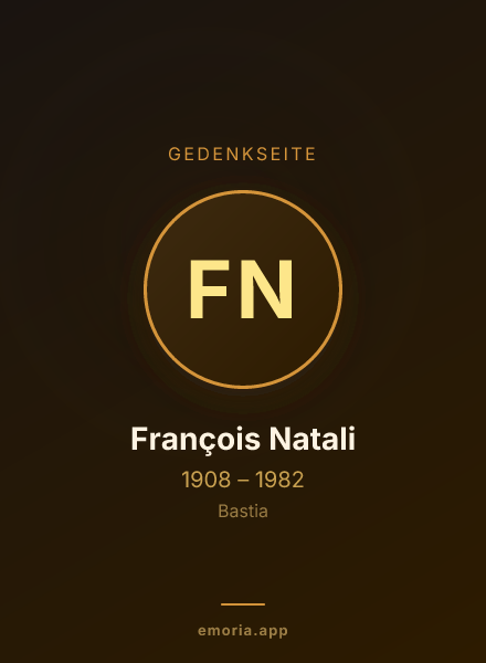 Gedenkportrait von François Natali