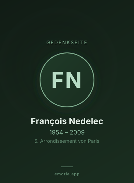 Gedenkportrait von François Nedelec