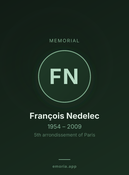 Memorial portrait of François Nedelec