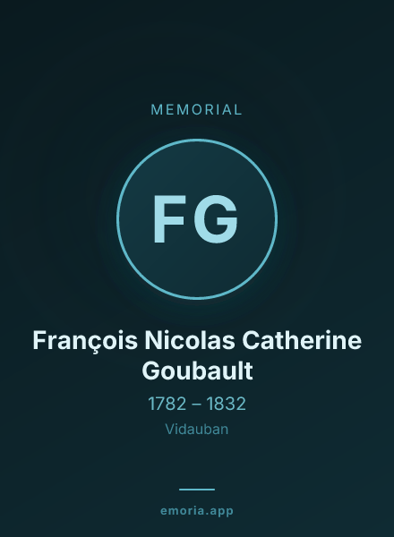 Memorial portrait of François Nicolas Catherine Goubault