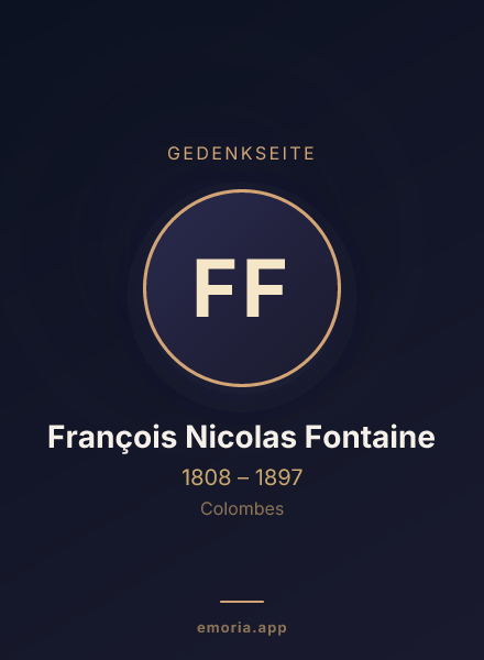 Gedenkportrait von François Nicolas Fontaine