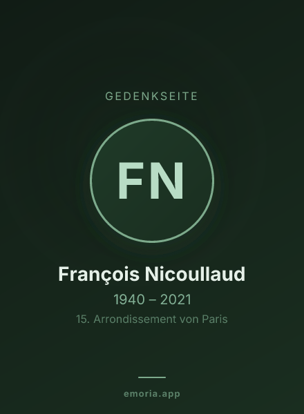 Gedenkportrait von François Nicoullaud