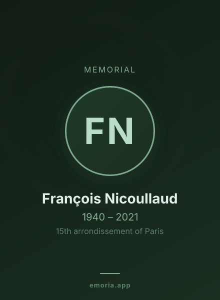 Memorial portrait of François Nicoullaud
