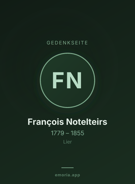 Gedenkportrait von François Notelteirs