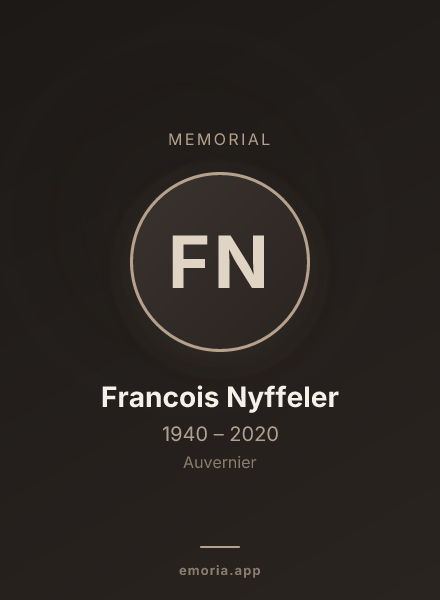 Memorial portrait of Francois Nyffeler
