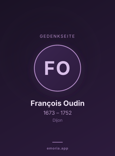 Gedenkportrait von François Oudin