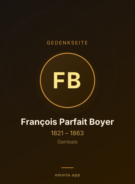 Gedenkportrait von François Parfait Boyer