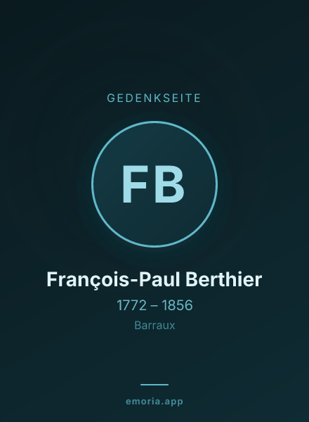 Gedenkportrait von François-Paul Berthier
