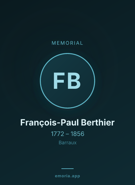 Memorial portrait of François-Paul Berthier
