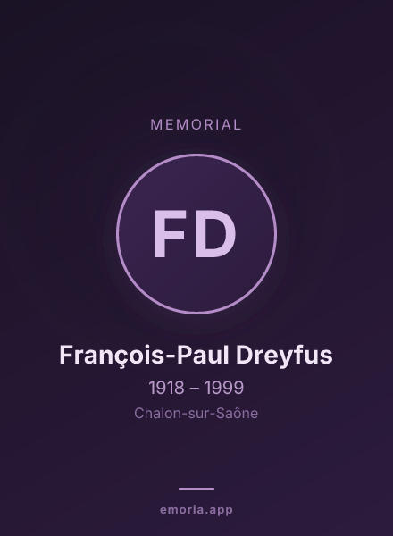 Memorial portrait of François-Paul Dreyfus