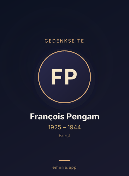 Gedenkportrait von François Pengam