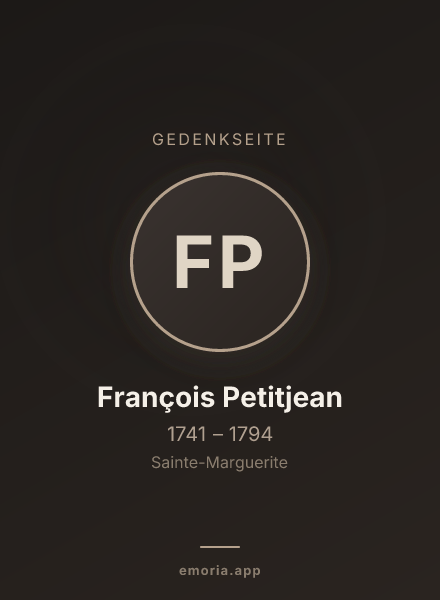 Gedenkportrait von François Petitjean