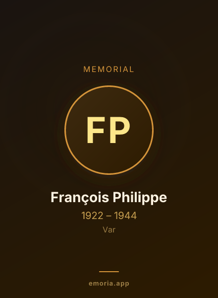 Memorial portrait of François Philippe