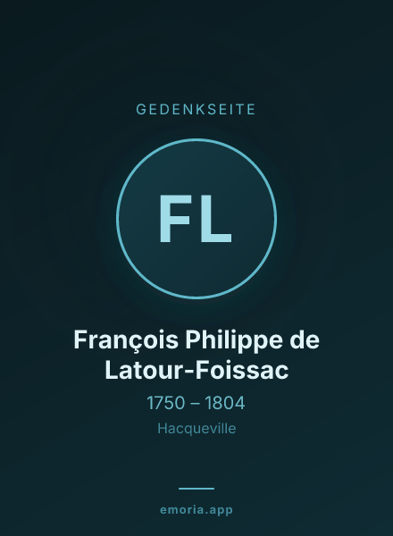 Gedenkportrait von François Philippe de Latour-Foissac