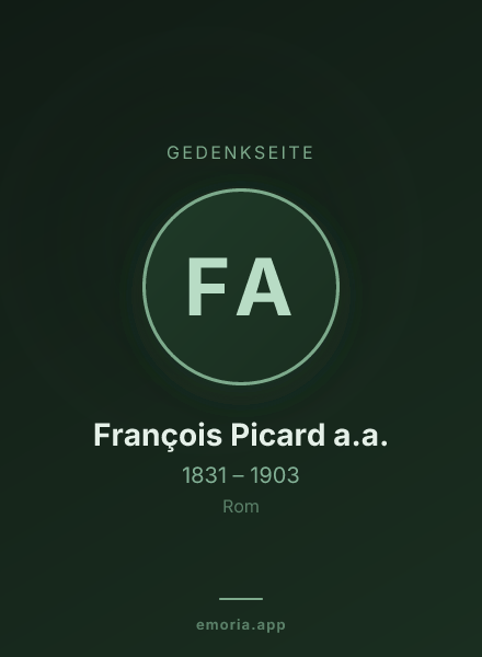 Gedenkportrait von François Picard a.a.
