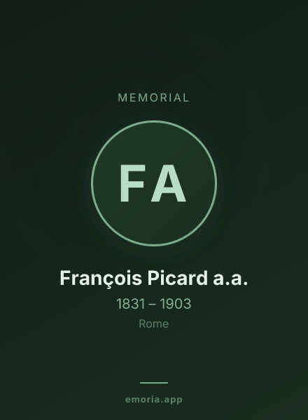 Memorial portrait of François Picard a.a.
