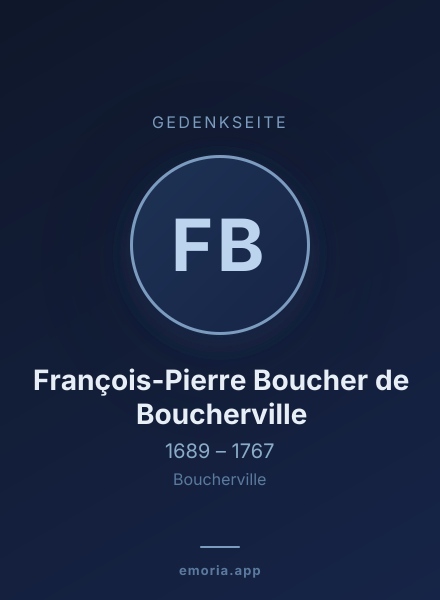 Gedenkportrait von François-Pierre Boucher de Boucherville