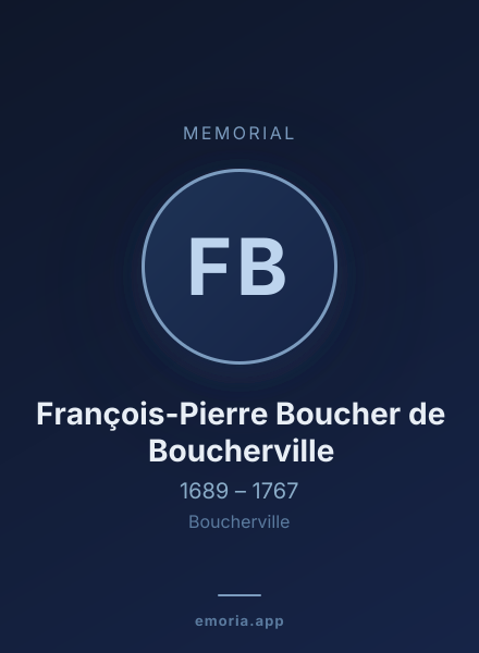 Memorial portrait of François-Pierre Boucher de Boucherville