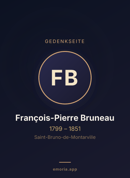 Gedenkportrait von François-Pierre Bruneau