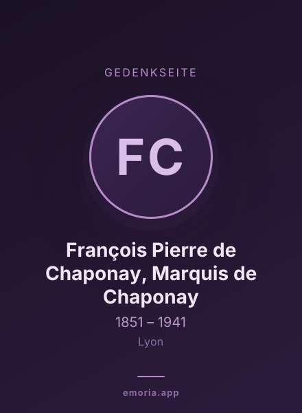 Gedenkportrait von François Pierre de Chaponay, Marquis de Chaponay