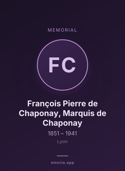 Memorial portrait of François Pierre de Chaponay, Marquis de Chaponay