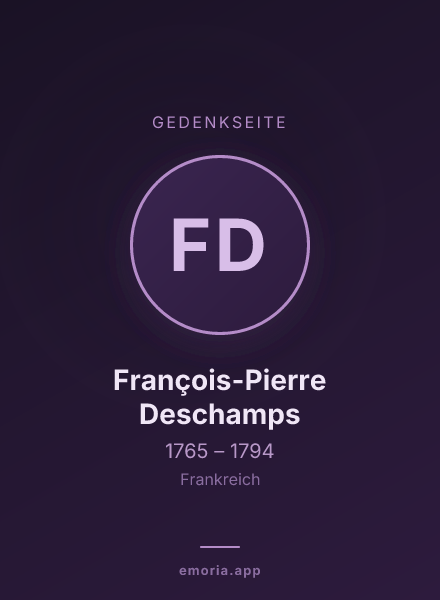 Gedenkportrait von François-Pierre Deschamps