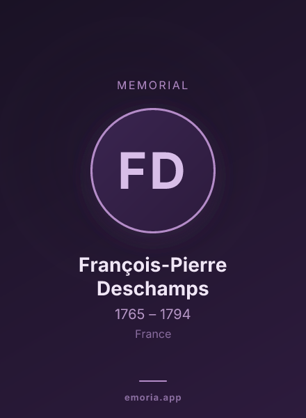 Memorial portrait of François-Pierre Deschamps