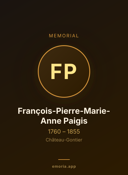 Memorial portrait of François-Pierre-Marie-Anne Paigis