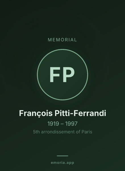 Memorial portrait of François Pitti-Ferrandi