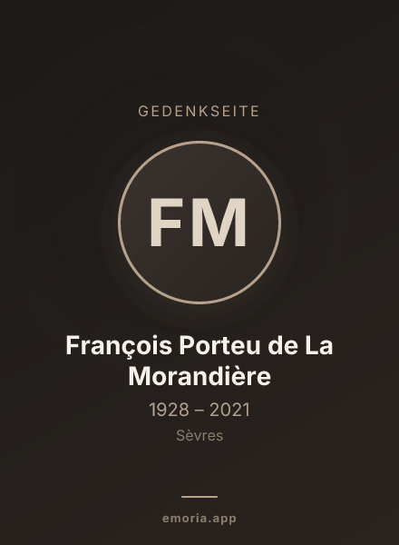 Gedenkportrait von François Porteu de La Morandière
