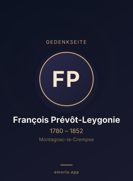 Gedenkportrait von François Prévôt-Leygonie