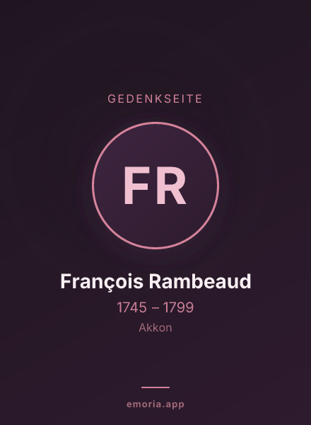 Gedenkportrait von François Rambeaud