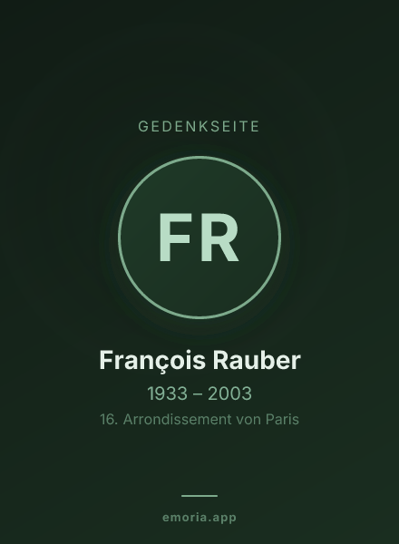 Gedenkportrait von François Rauber