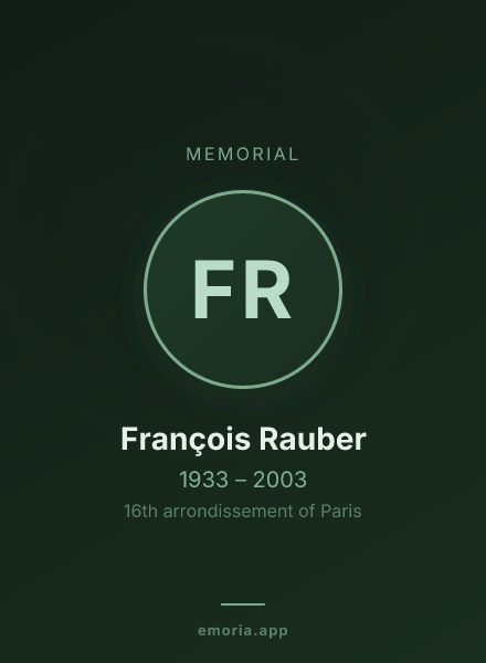 Memorial portrait of François Rauber