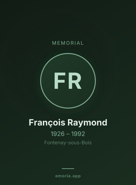 Memorial portrait of François Raymond