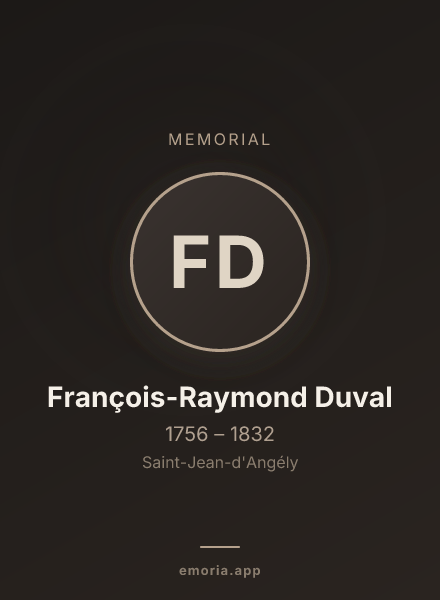 Memorial portrait of François-Raymond Duval