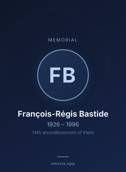 Memorial portrait of François-Régis Bastide