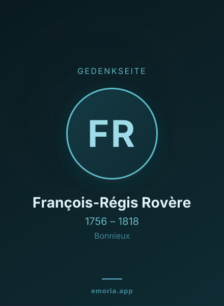 Gedenkportrait von François-Régis Rovère