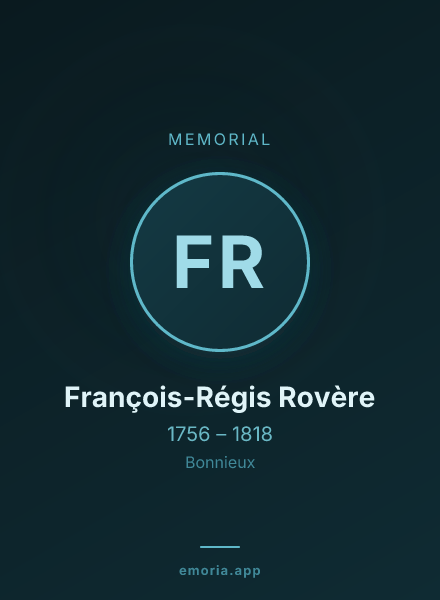 Memorial portrait of François-Régis Rovère