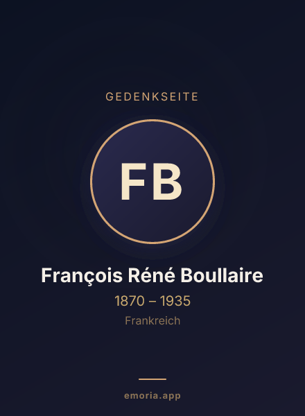 Gedenkportrait von François Réné Boullaire
