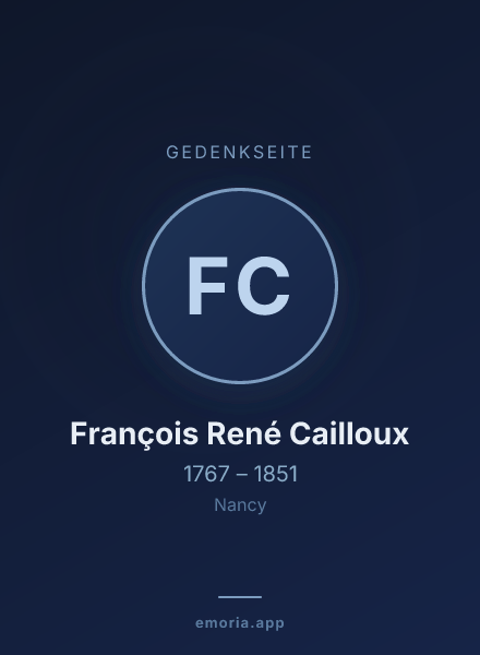 Gedenkportrait von François René Cailloux