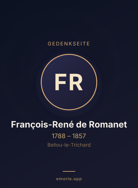 Gedenkportrait von François-René de Romanet