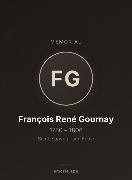 Memorial portrait of François René Gournay