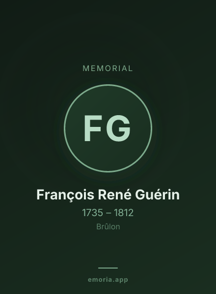Memorial portrait of François René Guérin