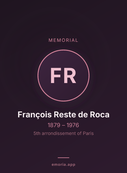 Memorial portrait of François Reste de Roca