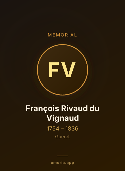 Memorial portrait of François Rivaud du Vignaud